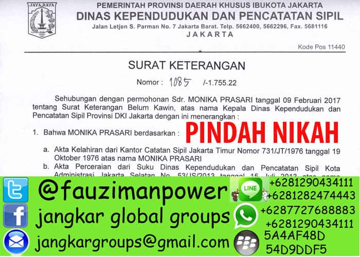 persyaratan surat pengantar nikah atau pindah nikah