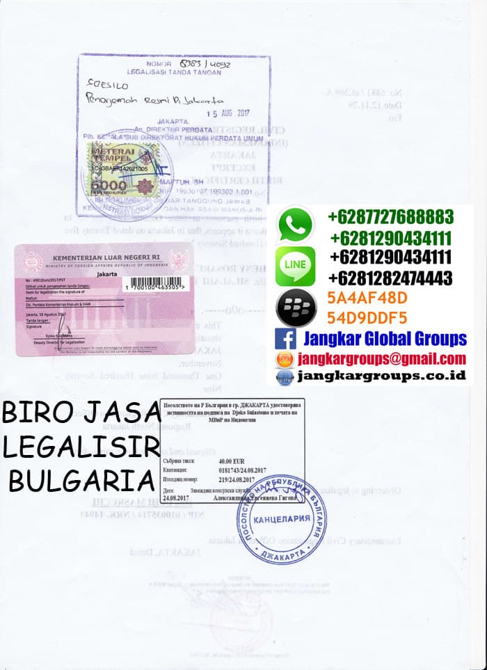 biro jasa legalisir bulgaria