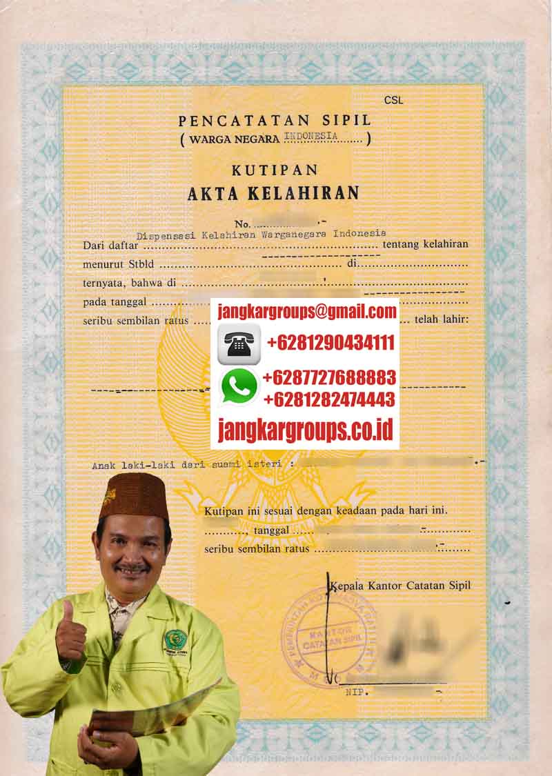 Contoh Apostille Akta Kelahiran Brazil