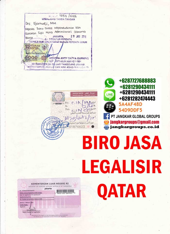 Jasa legalisir akte kelahiran di embassy qatar