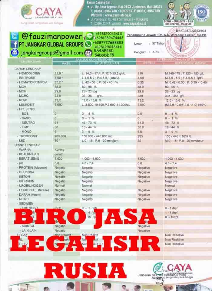 Legalisir medical di kedutaan rusia