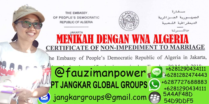 menikah dengan wna aljazair di indonesia