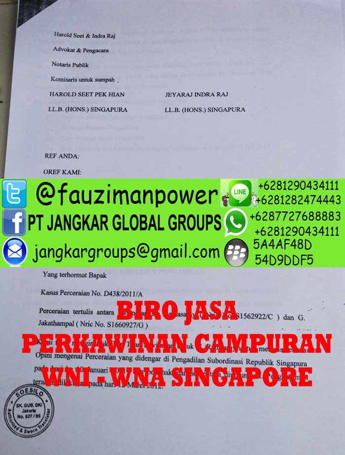 translate divorce singapore,Persyaratan Menikah WNA Singapore di Indonesia