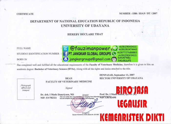 legalisir ijazah di kemenristek dikti