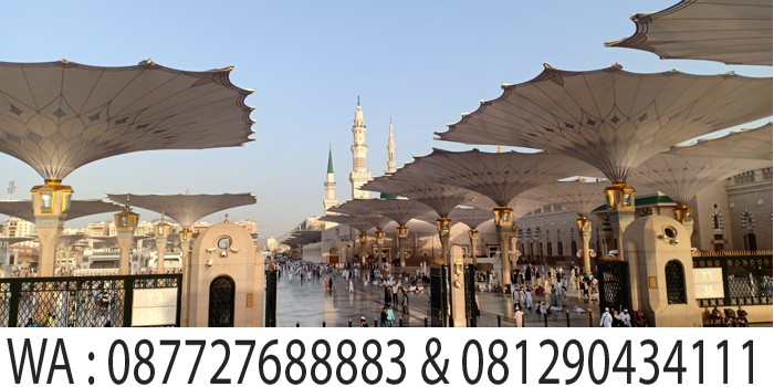 Indahnya payung-payung masjid nabawi madinah