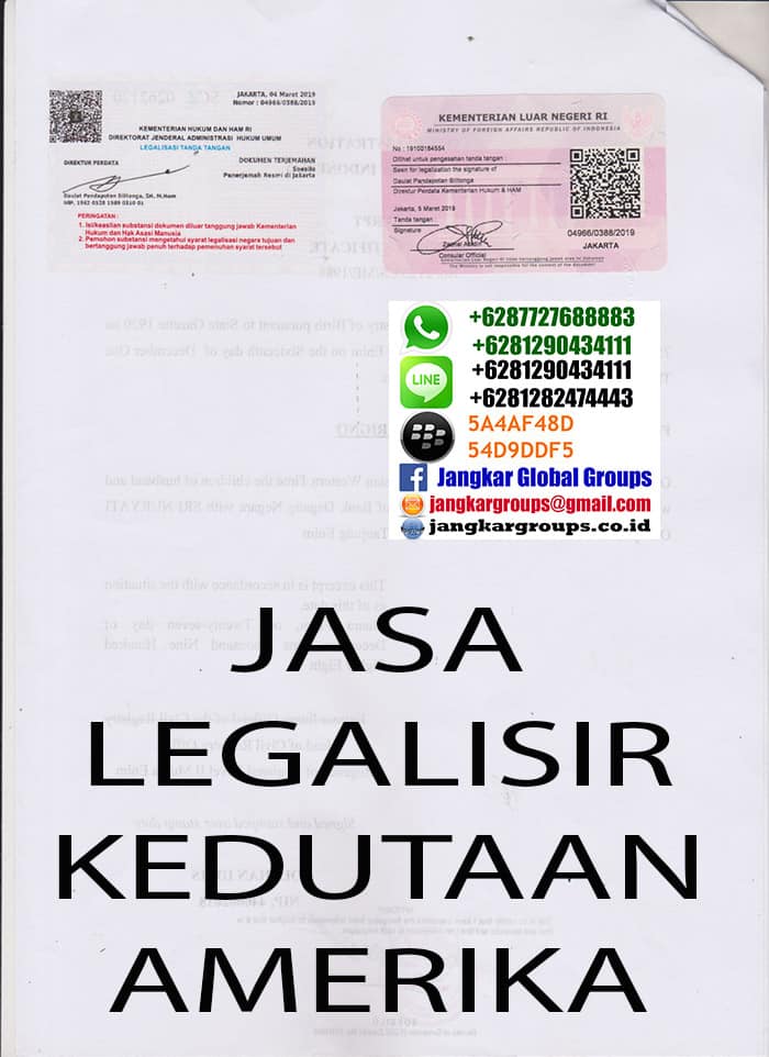 jasa legalisir kedutaan usa