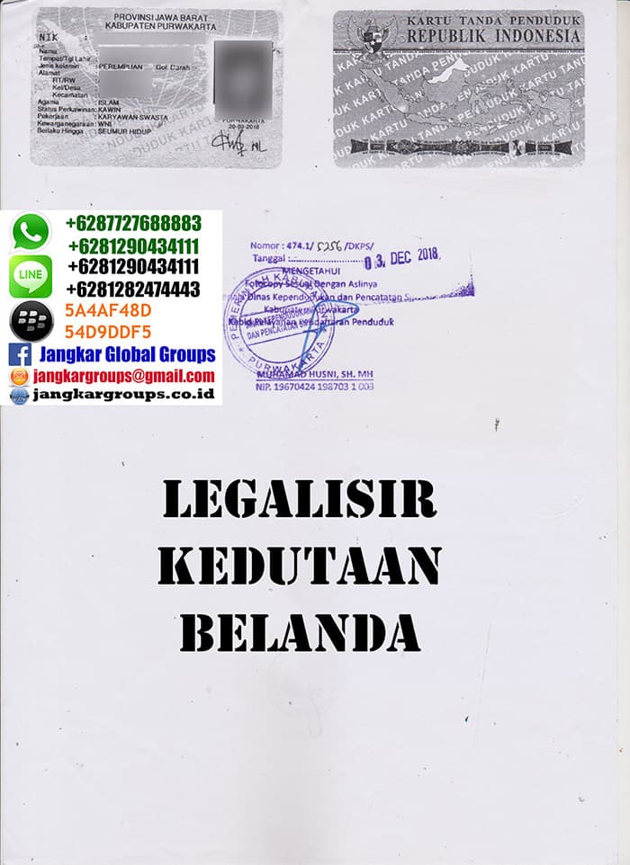 legalisir ktp di kedutaan belanda