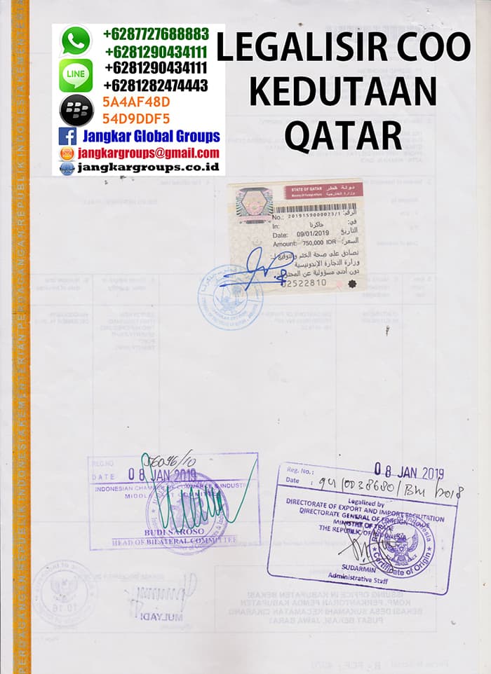 Legalisir Form B2 di kedutaan qatar