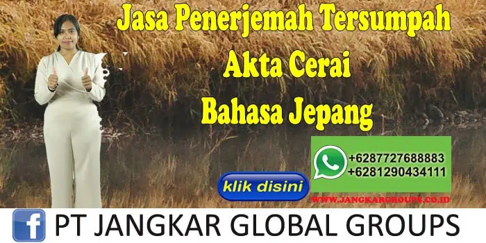 Jasa Penerjemah Tersumpah Akte Cerai Bahasa Jepang