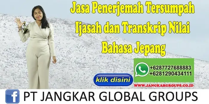 Jasa Penerjemah Tersumpah Ijasah dan Transkrip Nilai Bahasa Jepang