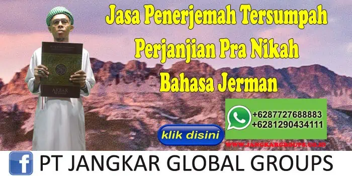 Jasa Penerjemah Tersumpah Perjanjian Pra Nikah Bahasa Jerman