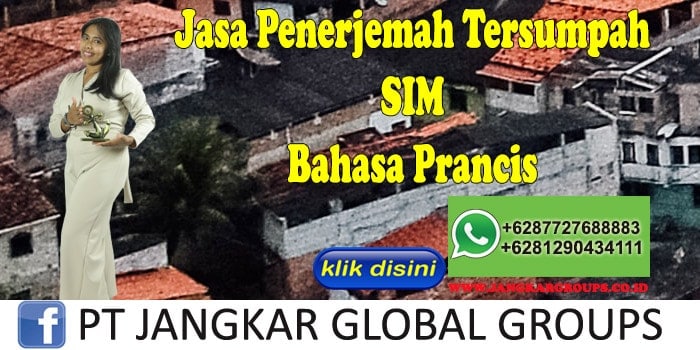 Jasa Penerjemah Tersumpah SIM Bahasa Prancis