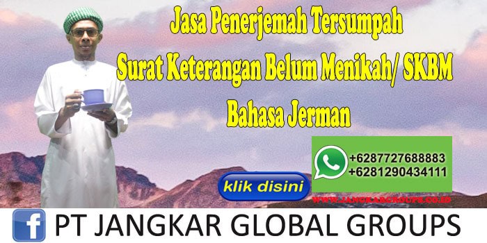 Jasa Penerjemah Tersumpah Surat Keterangan Belum Menikah SKBM Bahasa Jerman