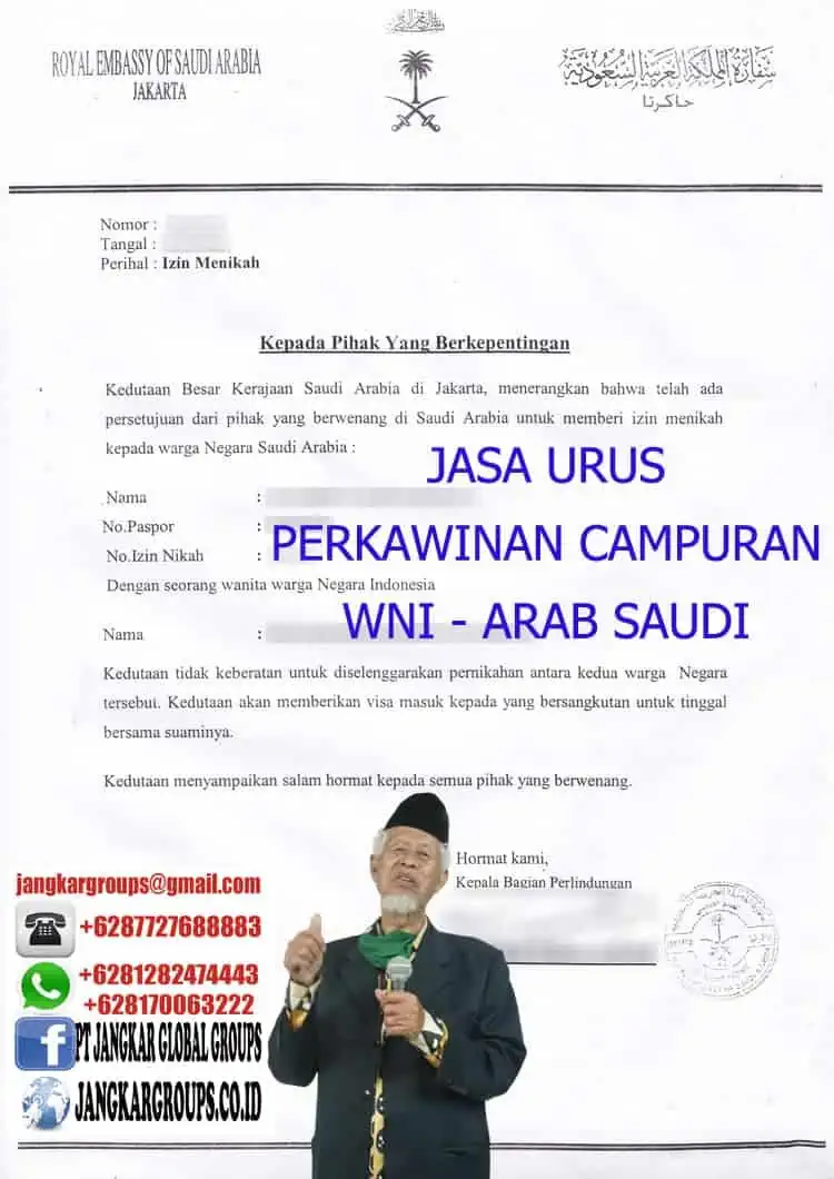 Jasa urus perkawinan campuran wni arab saudi