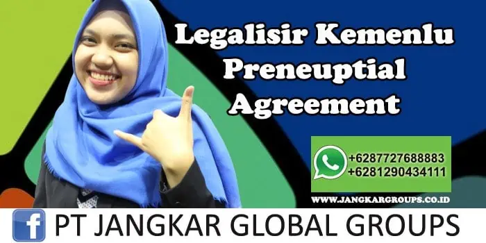 Legalisir Kemenlu Preneuptial Agreement