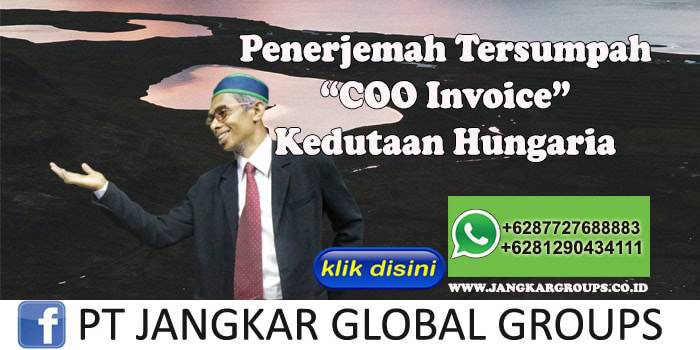 penerjemah tersumpah COO Invoice bahasa Hungaria