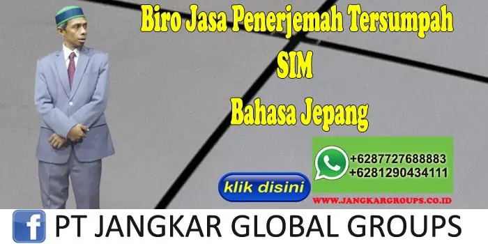 Biro Jasa Penerjemah Tersumpah SIM Bahasa Jepang