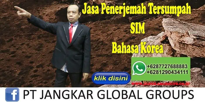 Biro Jasa Penerjemah Tersumpah SIM Bahasa Korea