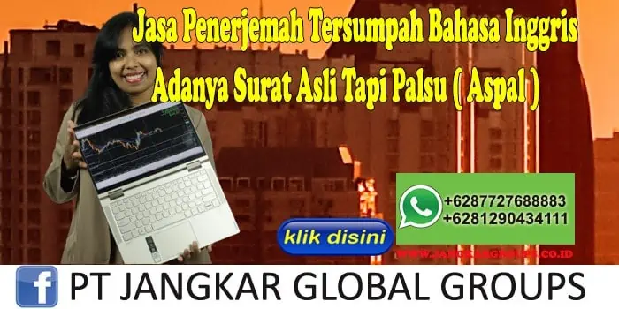 Surat Asli Tapi Palsu ( Aspal ) Inggris