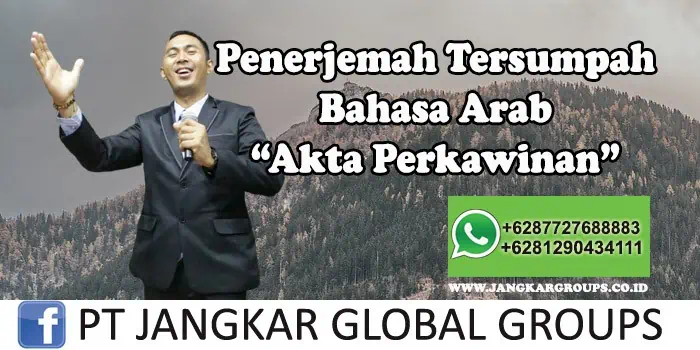 Penerjemah tersumpah bahasa Arab akta perkawinan