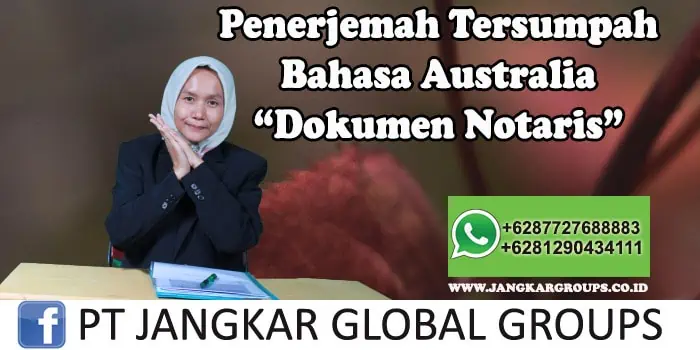 Penerjemah tersumpah bahasa Australia Dokumen Notaris