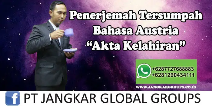 Penerjemah tersumpah bahasa Austria akta kelahiran