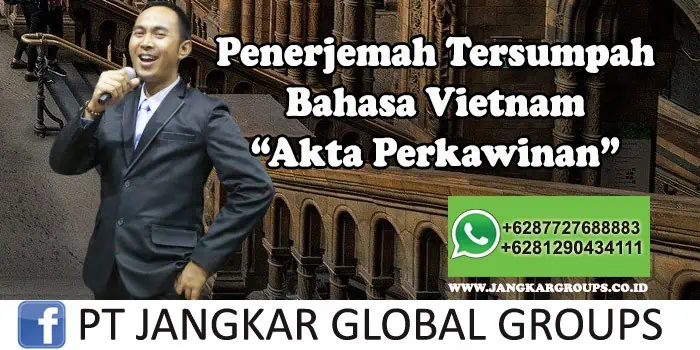 Penerjemah tersumpah bahasa Vietnam akta perkawinan