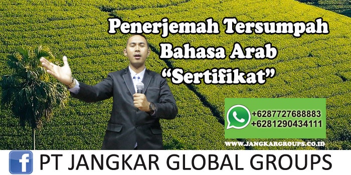 Penerjemah tersumpah bahasa arab Sertifikat