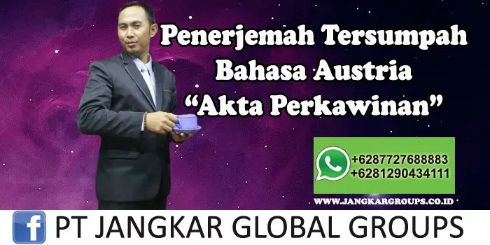 Penerjemah tersumpah bahasa austria akta perkawinan