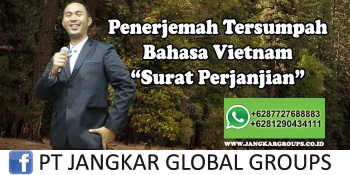 Penerjemah tersumpah bahasa vietnam Surat Perjanjian