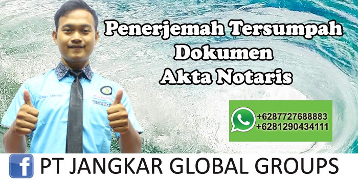 Penerjemah tersumpah dokumen akta notaris