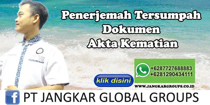 Penerjemah tersumpah dokumen akte kematian