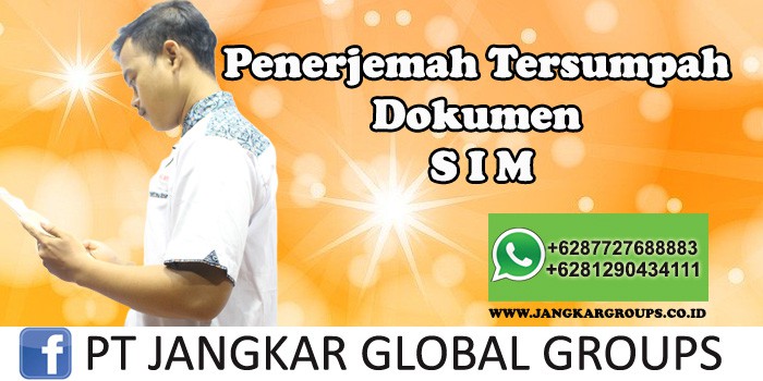 Penerjemah tersumpah dokumen sim