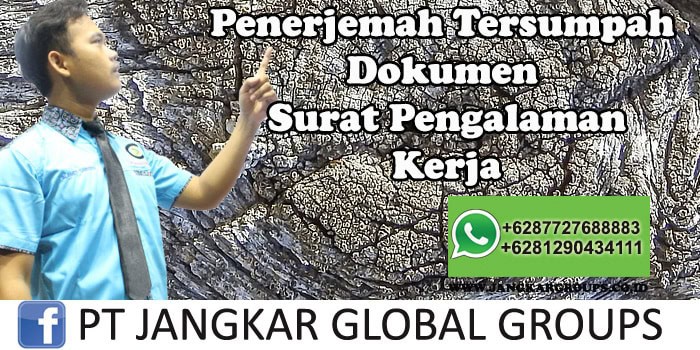 Penerjemah tersumpah dokumen surat pengalaman kerja