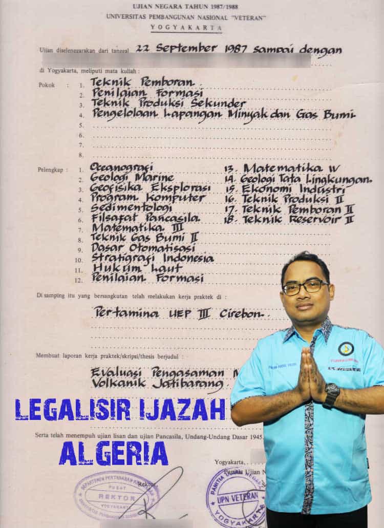 legalisir ijazah kedutaan algeria