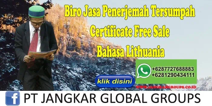 Biro Jasa Penerjemah Tersumpah Certificate Free Sale Bahasa Lithuania