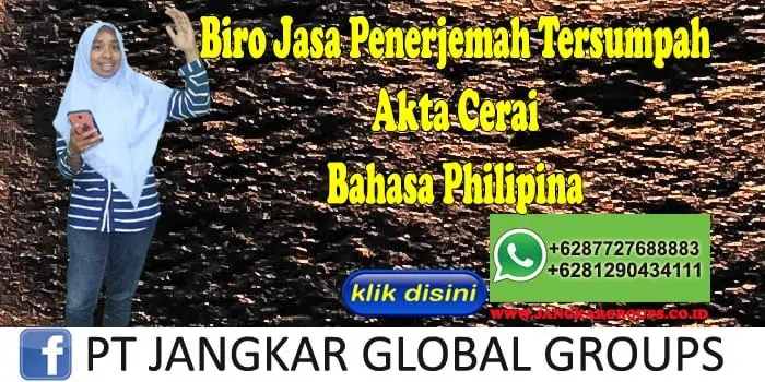 Biro Jasa penerjemah tersumpah Akta Cerai Bahasa Philipina