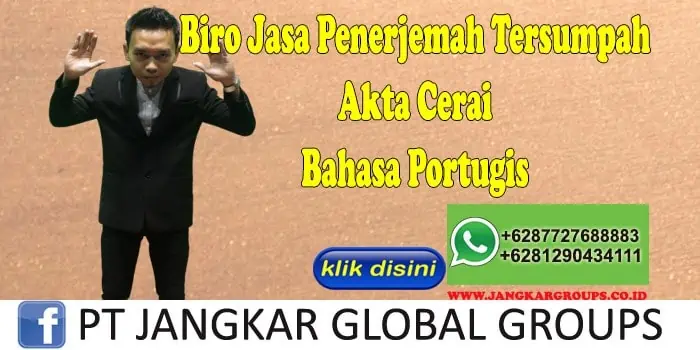 Biro Jasa penerjemah tersumpah Akta Cerai Bahasa Portugis