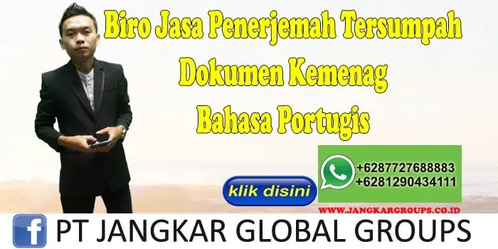 Biro jasa penerjemah tersumpah Dokumen Kemenag Bahasa Portugis