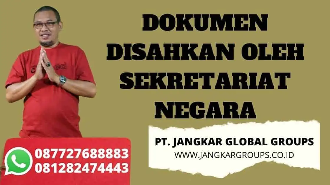 DOKUMEN DISAHKAN OLEH SEKRETARIAT NEGARA