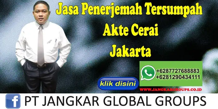 Jasa Penerjemah Tersumpah akte cerai jakarta