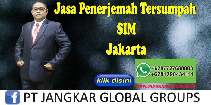 Jasa Penerjemah tersumpah SIM jakarta