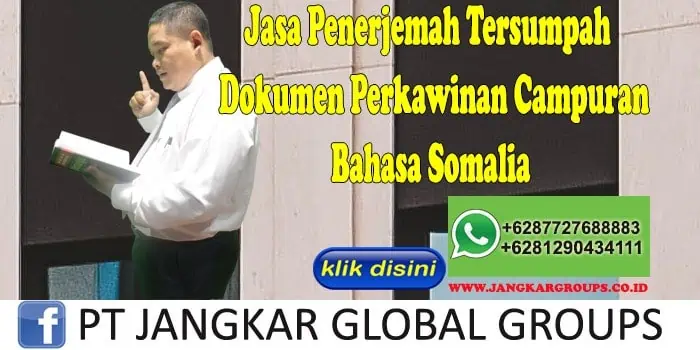 Jasa penerjemah tersumpah dokumen perkawinan campuran bahasa somalia