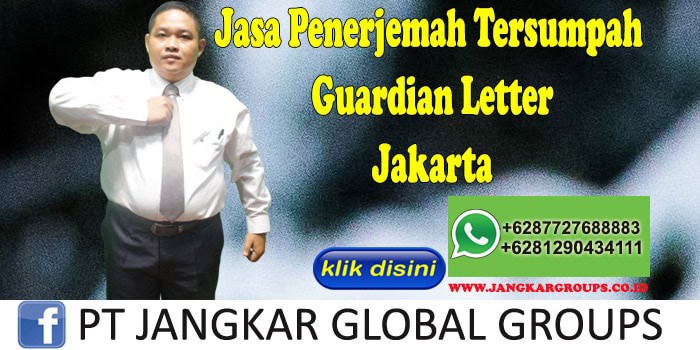 Jasa penerjemah tersumpah guardian letter jakarta