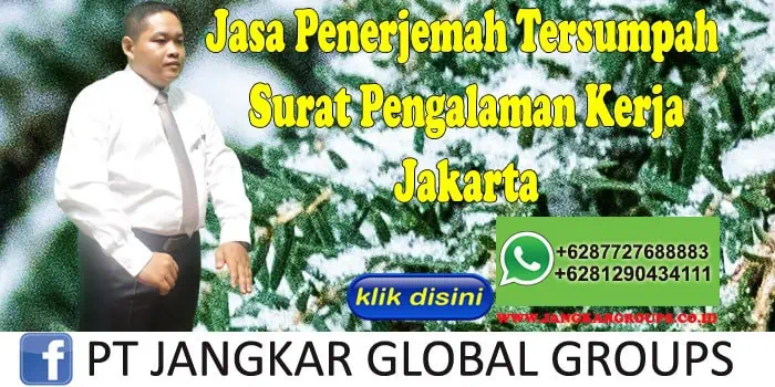 Jasa penerjemah tersumpah surat pengalaman kerja jakarta