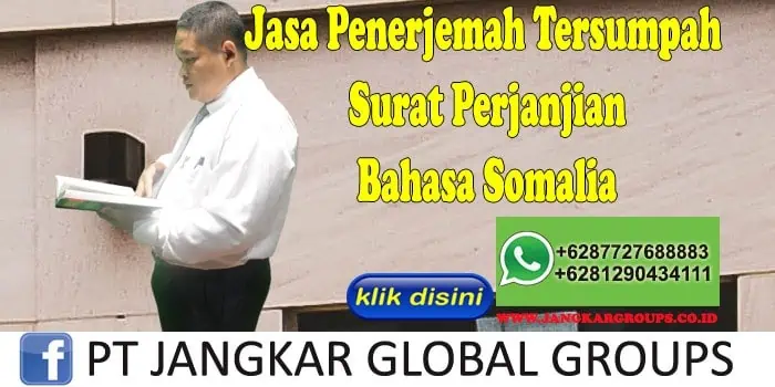 Jasa penerjemah tersumpah surat perjanjian bahasa somalia