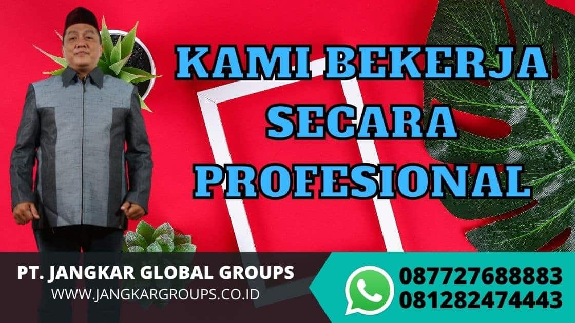 KAMI BEKERJA SECARA PROFESIONAL