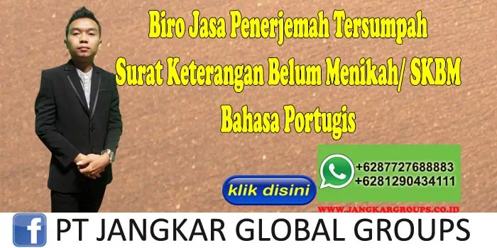 Surat Keterangan Belum Menikah SKBM Bahasa Portugis