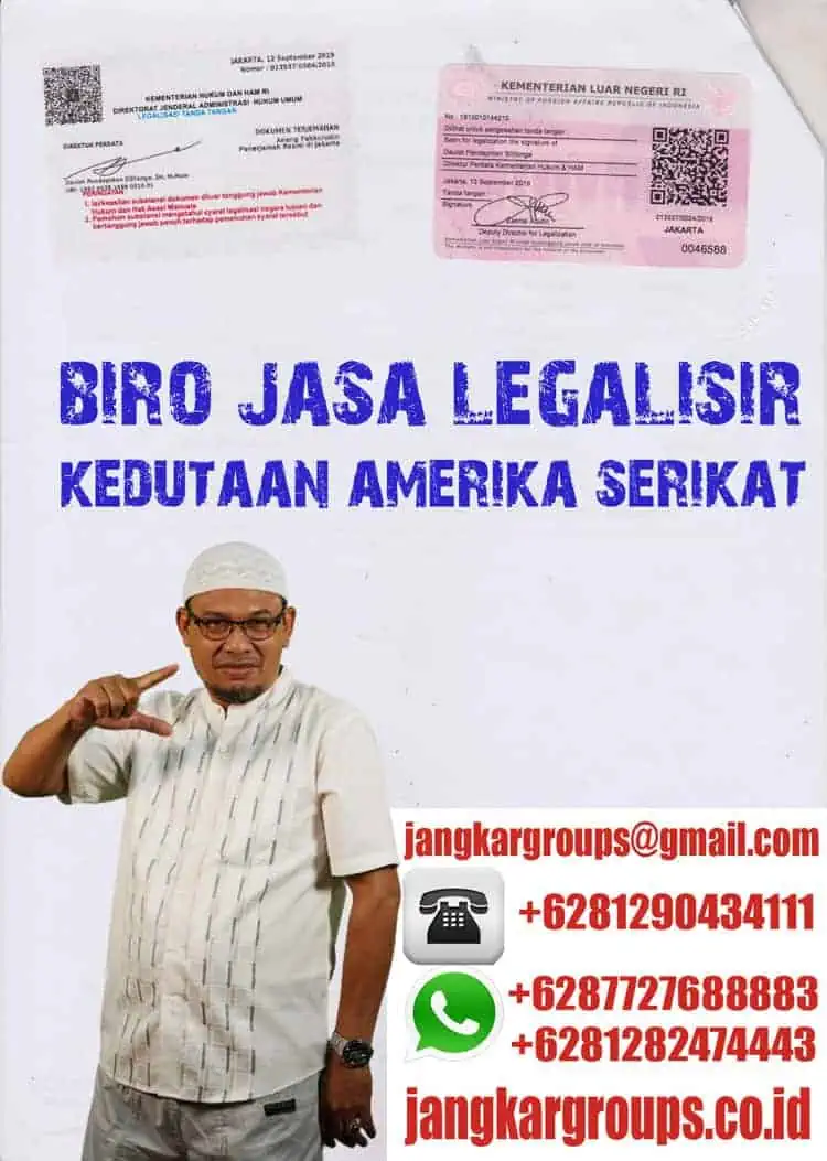 biro jasa legalisir kedutaan amerika serikat