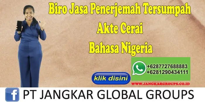 Biro Jasa Penerjemah Tersumpah Akte Cerai Bahasa Nigeria